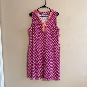 J. McLaughlin Lola Fringe Shift Dress Catalina Cloth